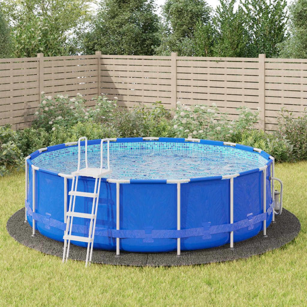 The Living Store Pool-Bodentuch Hellgrau Ø500 cm Polyester Produktbild 
