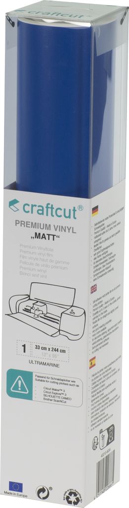 craftcut Premim Vinyl matt- 33 x 244 cm - Ultramarine