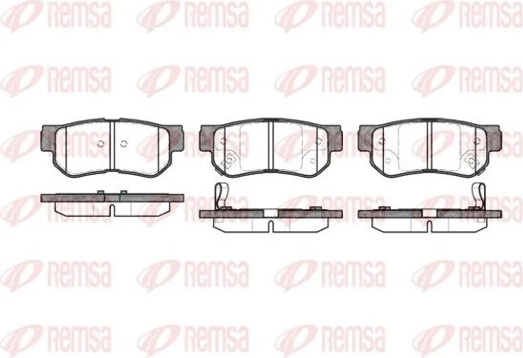Plaquettes de frein REMSA 0746.02 pour Santa Fe et Tucson - OE 1FE0058302