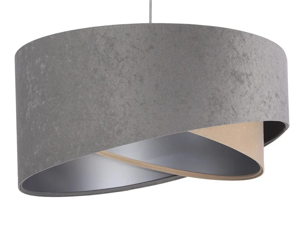 Suspension luminaire SILVERY gris et argent pour salon contemporain