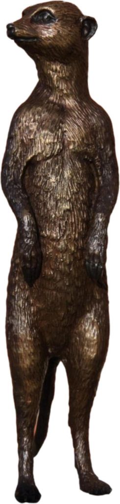 Schönes Erdmännchen aus Bronze Neu Frostfest Witterungsbeständig BOAN-1332