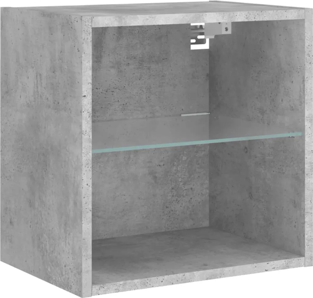 Comodino a Muro con LED Grigio Cemento - Robusto e Facile da Montare - 6
