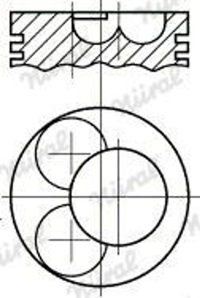 NÜRAL 87-179000-10 Kolben für DAF F 1100 F 1300 F 1500 F 1600 F 1800 F 2100