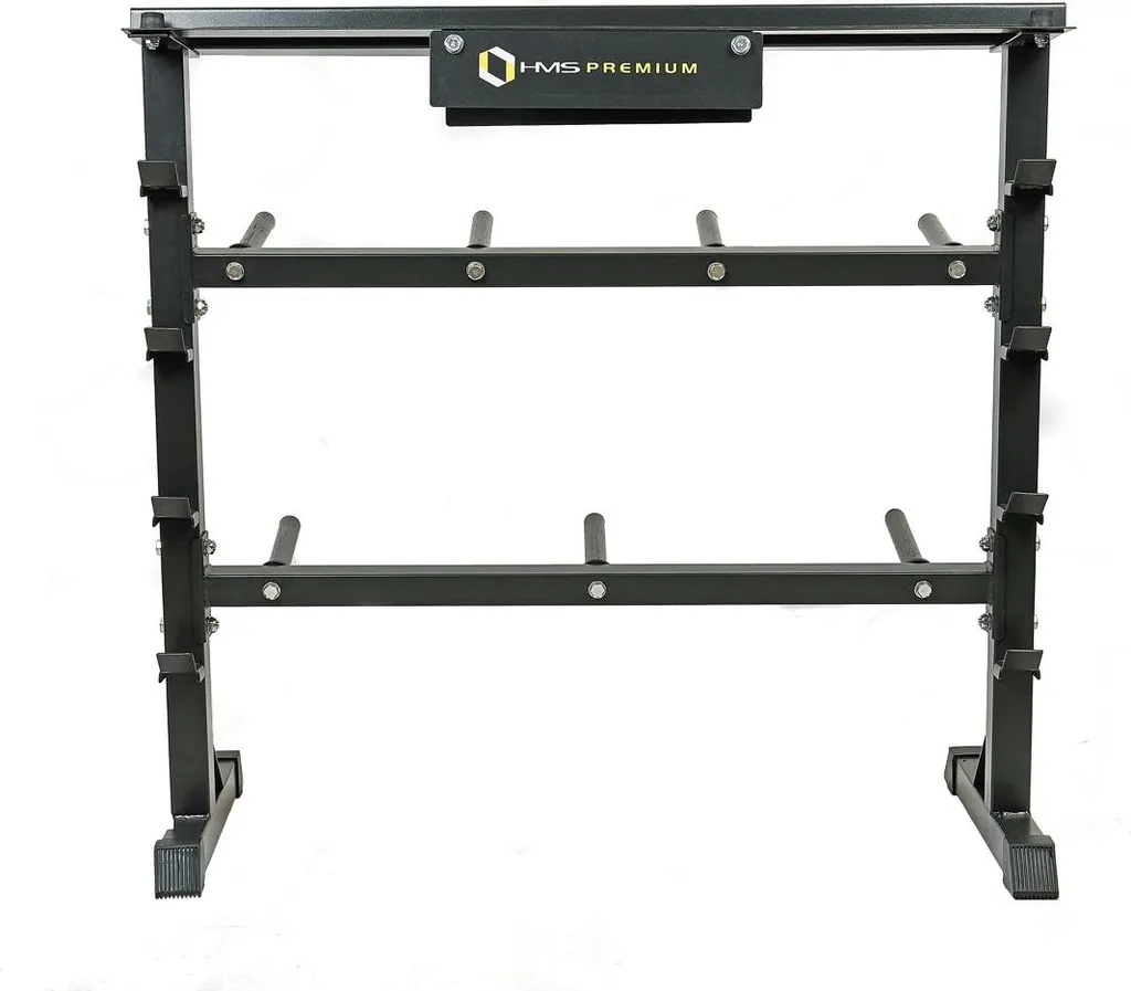 Rack de rangement musculation pour disques et barres d'haltères en acier