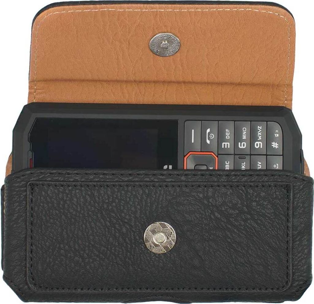 Quertasche mit Gürtelclip und Gürtelschlaufe - Passend für Crosscall Spider X4, Spider X5, Core-S4 - Maximales Innenmaß 140 x 59 x 15 mm