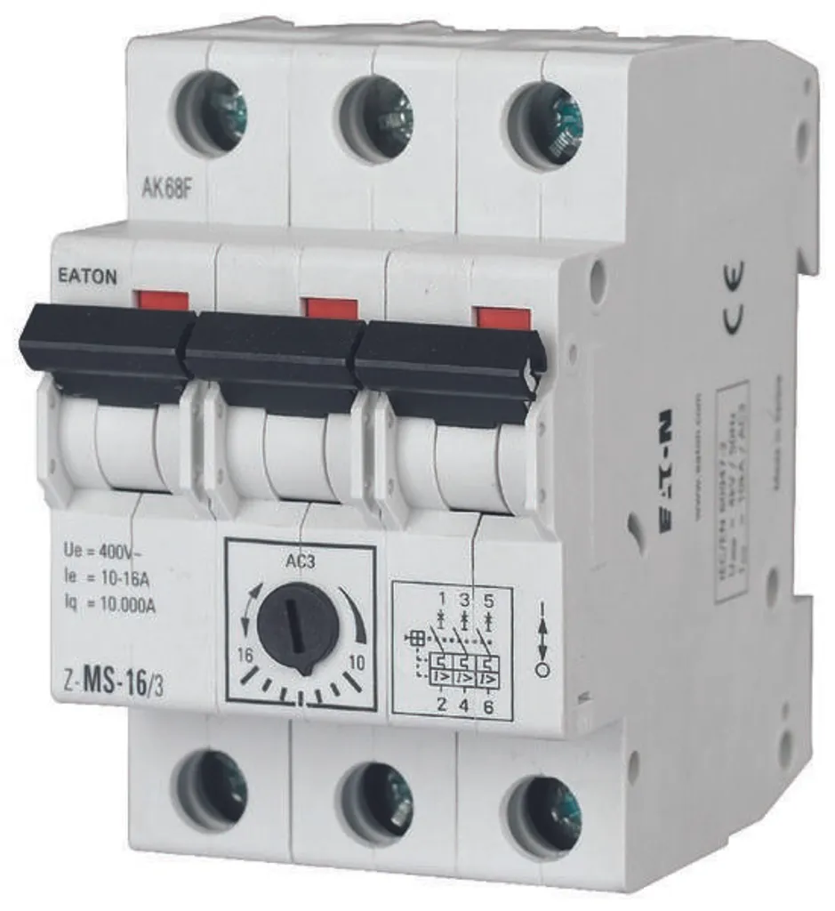 Disjoncteur moteur Z-MS-1.0/3 tripolaire réglable de 0.63 à 1 Ampère