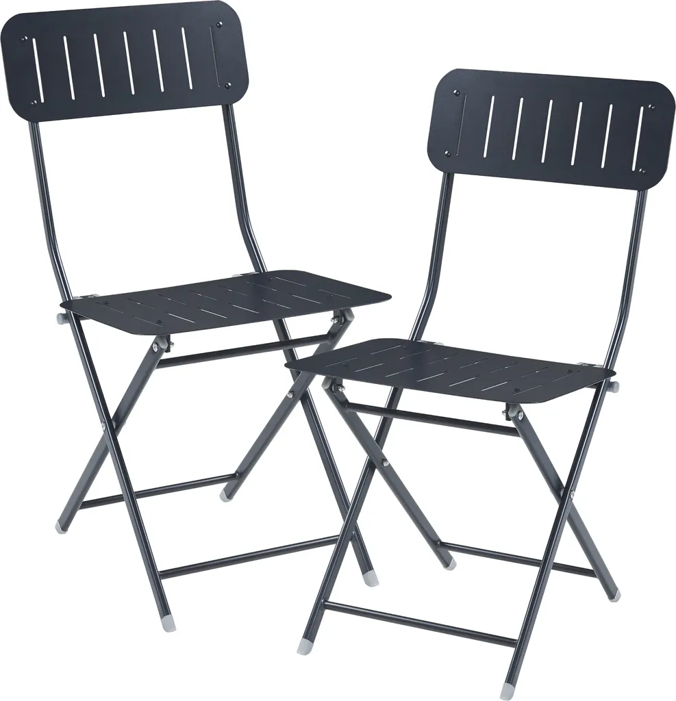 Chaise Pliante Sande en Acier Noir : La Solution pour Petits Espaces