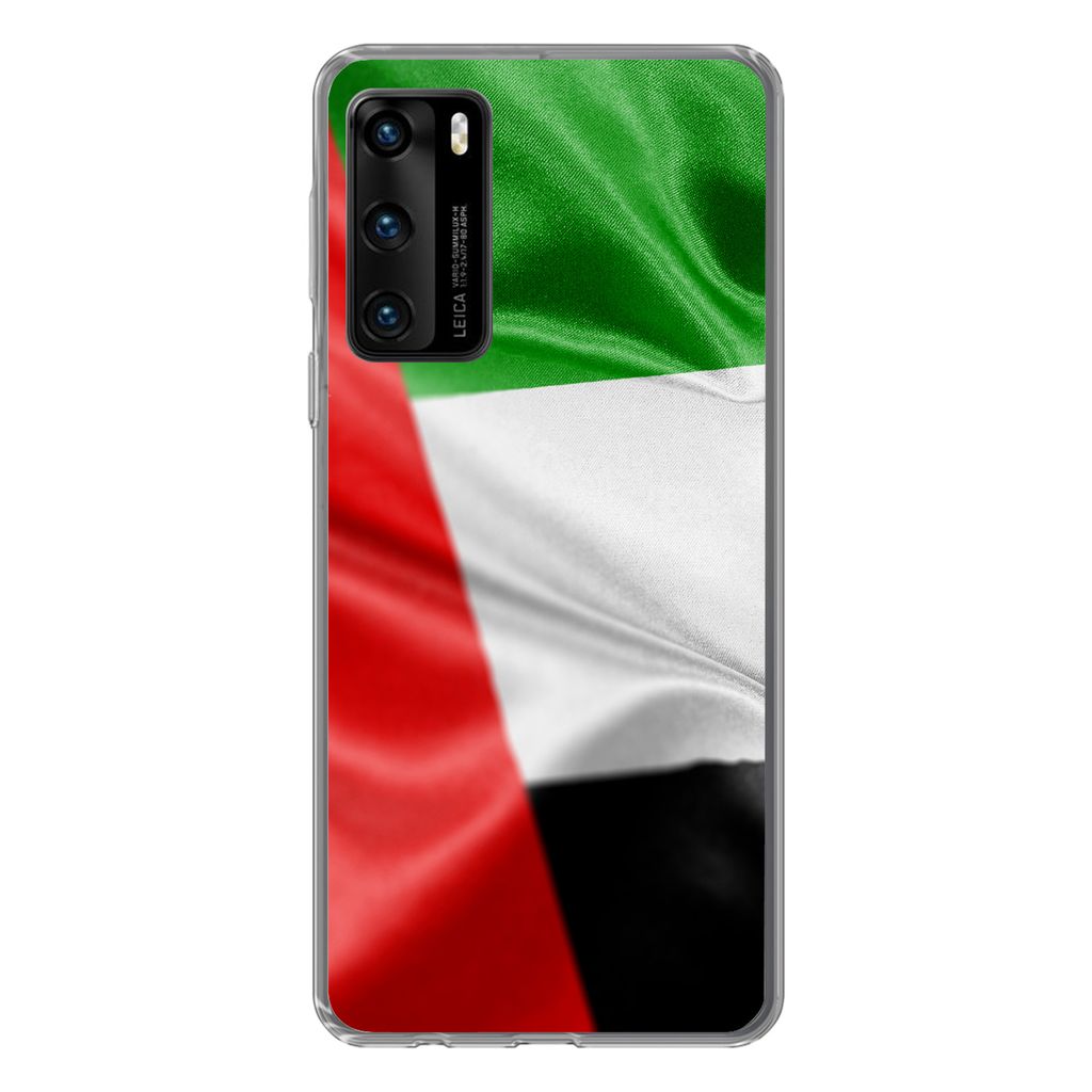 MuchoWow Handyhülle Schutzhülle Hülle für Huawei P40 Die Flagge der Vereinigten Arabischen Emirate Silikon Softcase Handy Hülle - Handytasche