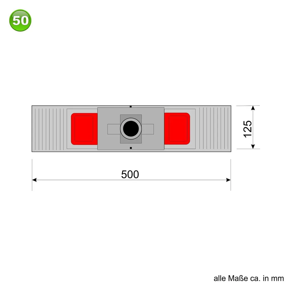 Stock 3 Pezzi Supporto Mop 50 cm Pieghevole e Manico | Uso Intensivo