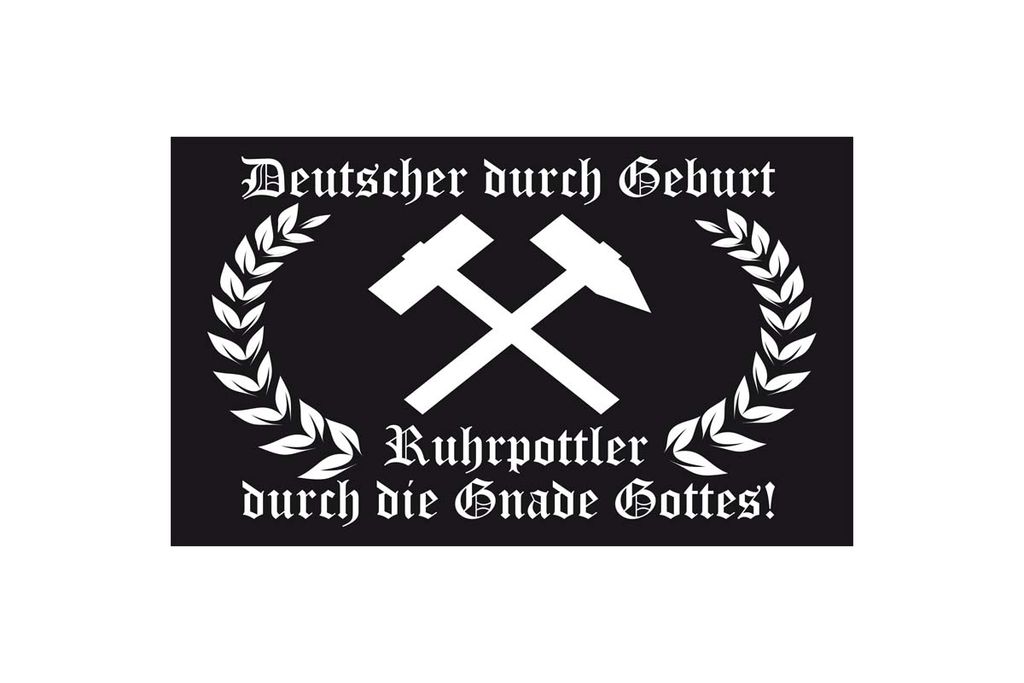 Flagge Ruhrpott schwarz 90 x 150 cm Fahne 
