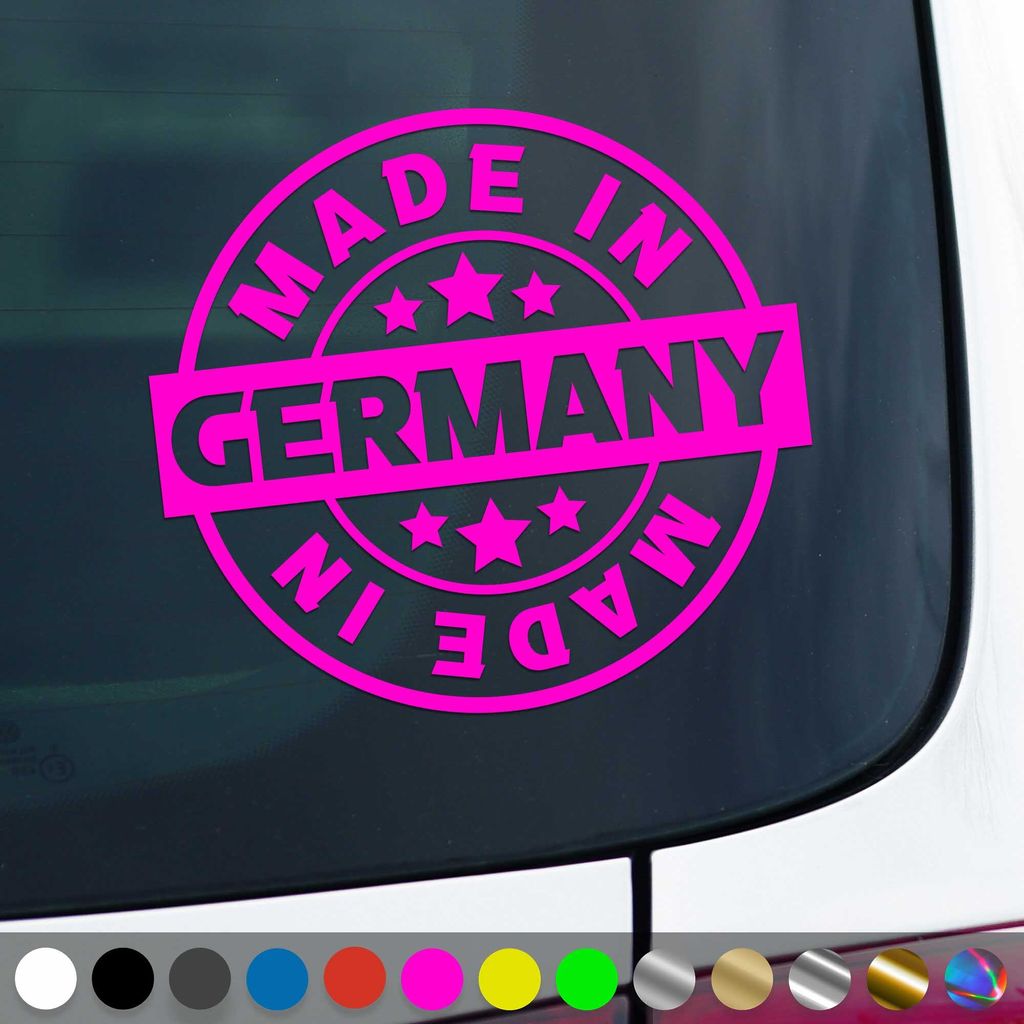 PantherPixel Germany Aufkleber Strichcode Barcode Sticker Auto Geschenkidee Farbe Neon-Pink