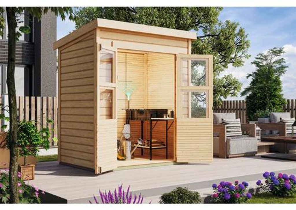 Express Gartenhaus Karibu Felix 189 x 142 cm natur