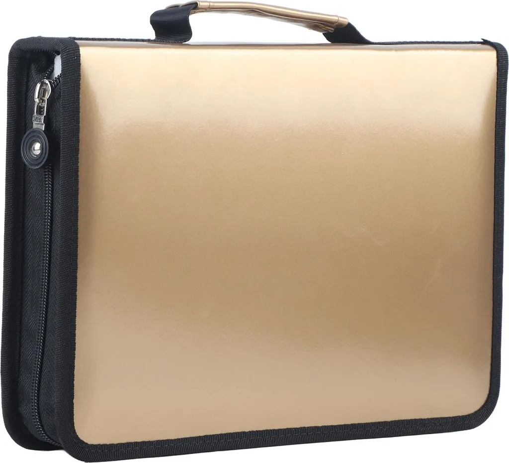 Astuccio Regalo Oro Grande Capacità - Ecopelle Elegante con Tasca