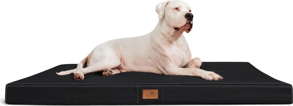 tierlando OSCAR VISCO Orthopädische Hundematte Matratze Kunstleder Hundebett - Größe: 120x90cm | Farbe: 03 Schwarz