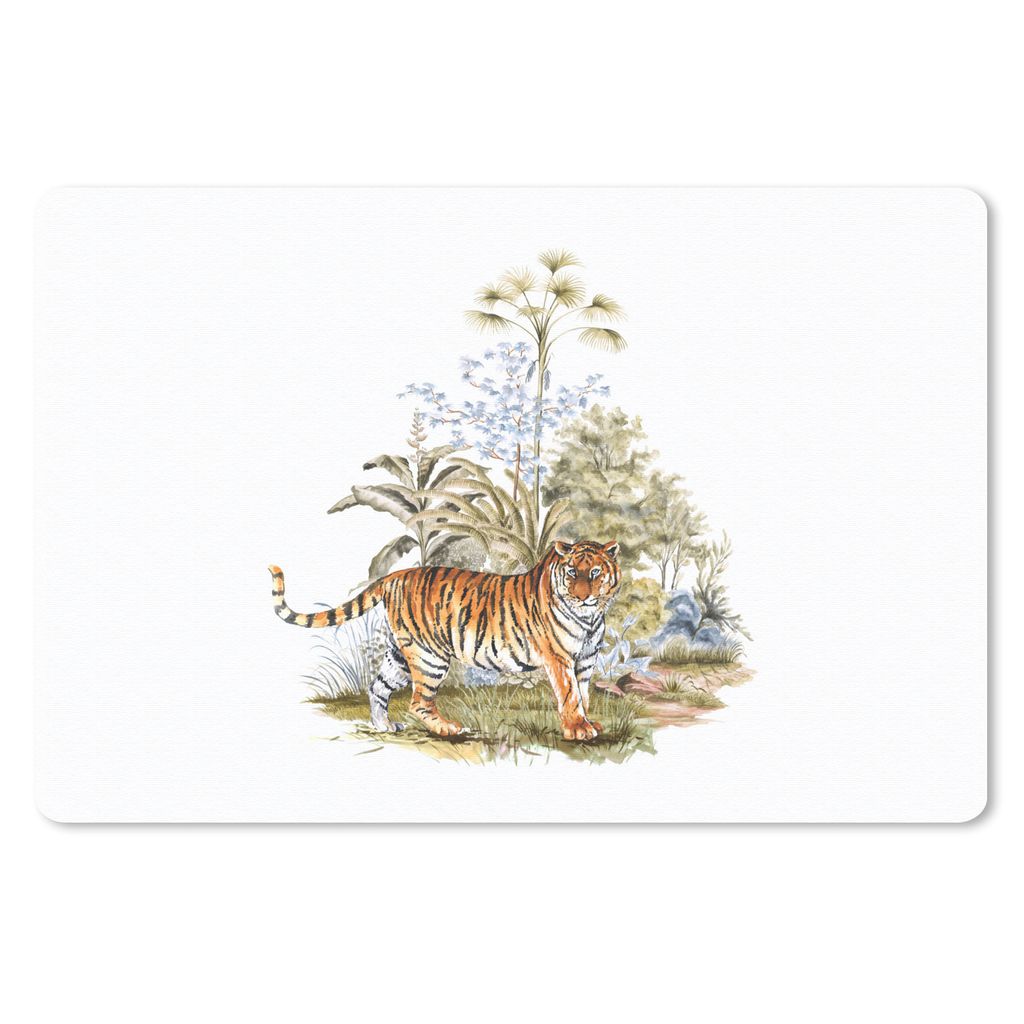 MuchoWow® Mauspad Mousepad Tiger - Schrein - Wald 27x18 cm Produktbild 