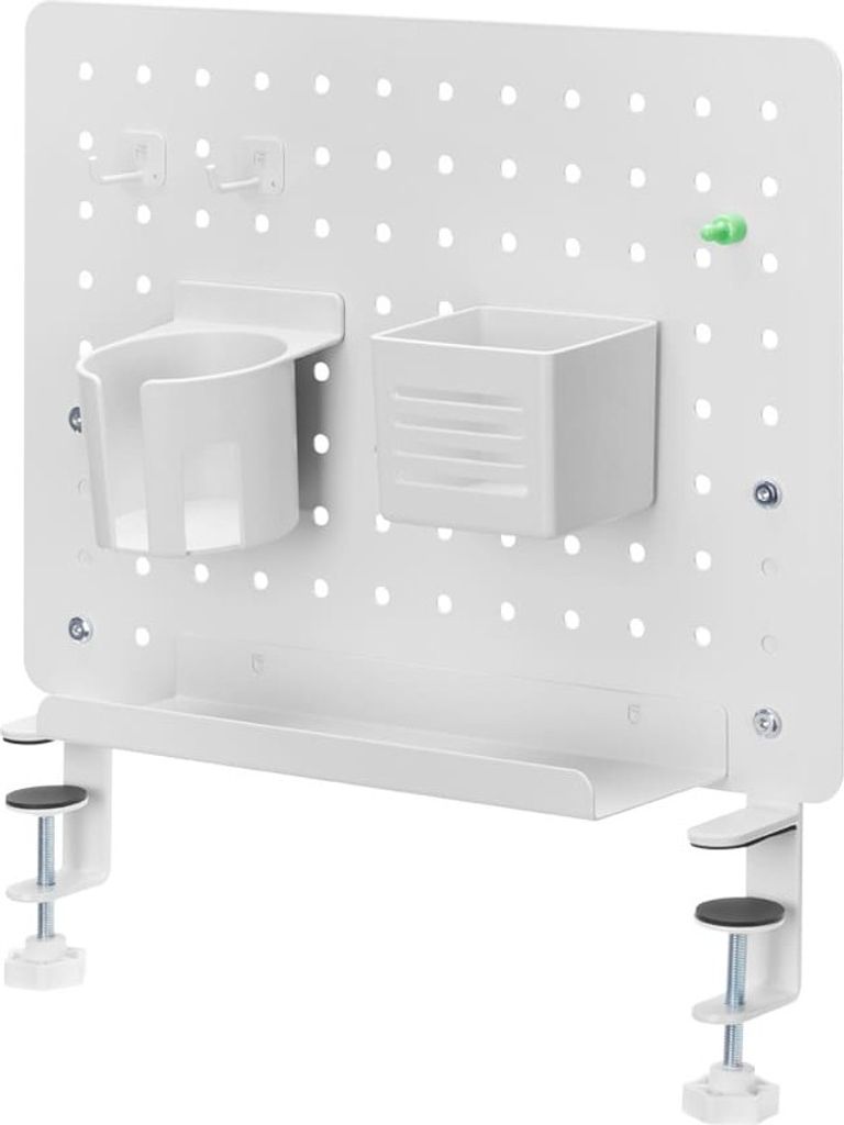 Spacetronik - Schreibtisch organizer aus Lochblech - Büro-Organizer für Kopfhörer - Desk Organizer für Zubehör - Schreibtischhalterung - Lochw...