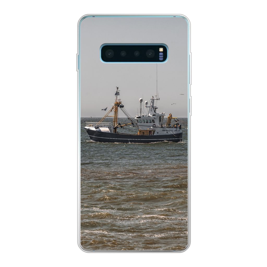 MuchoWow Handyhülle Schutzhülle Hülle für Samsung Galaxy S10 Lite Nordsee - Fischerboot - Wasser Silikon Softcase Handy Hülle - Schutz