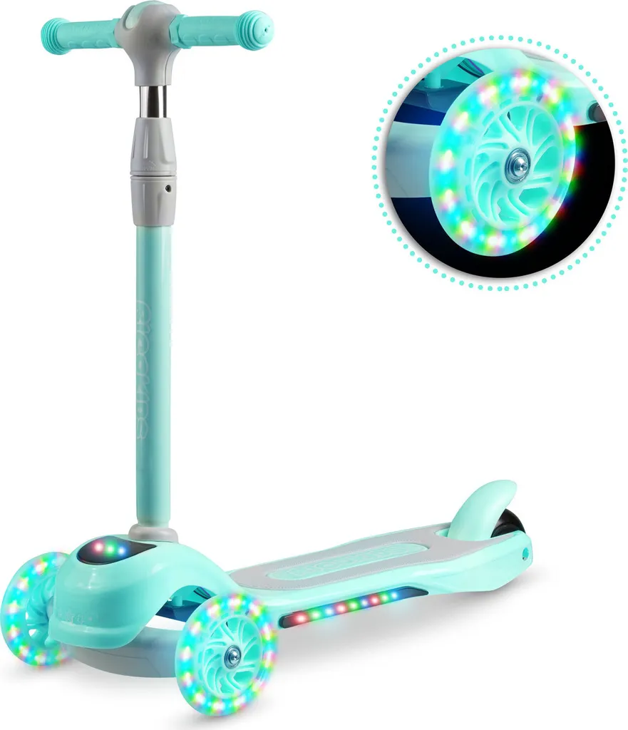 Trottinette Menthe Ricokids Piko à 3 Roues avec Guidon Réglable et Frein