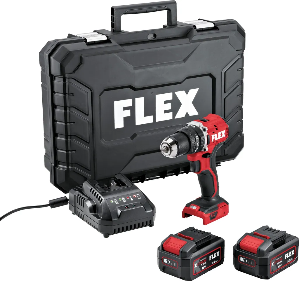 Perceuse sans fil FLEX 18V 65 Nm idéale pour chantier et maçonnerie