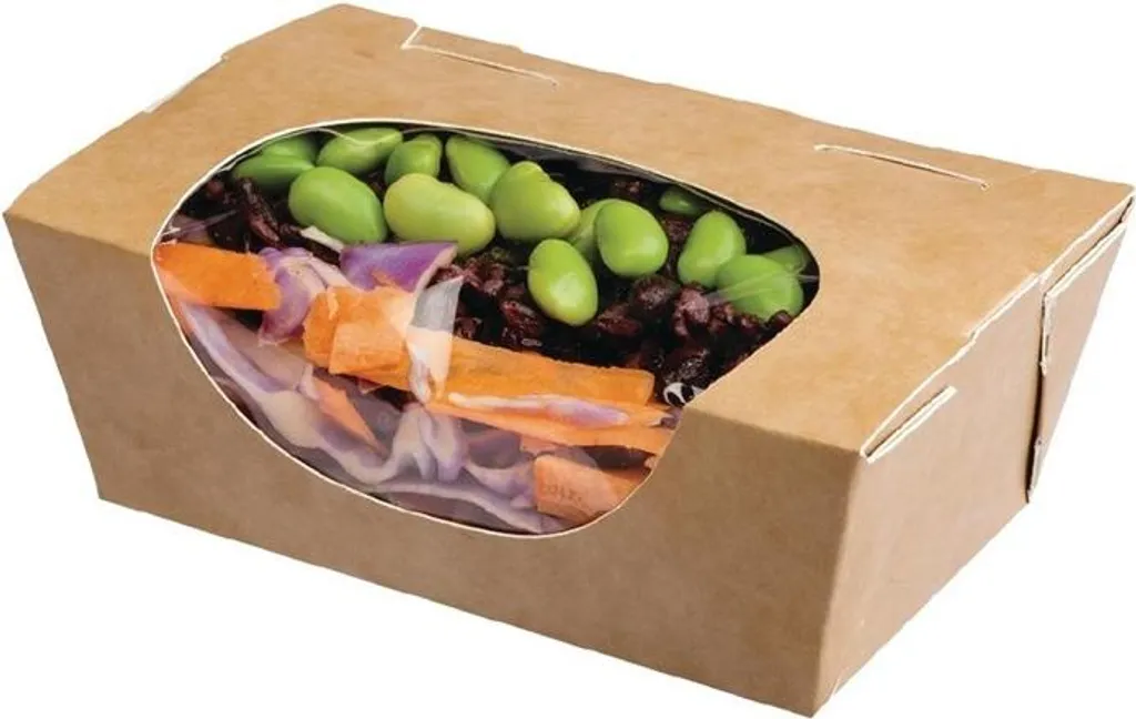 Boîtes à salade compostables Kraft Colpac Zest 500ml - Paquet de 500