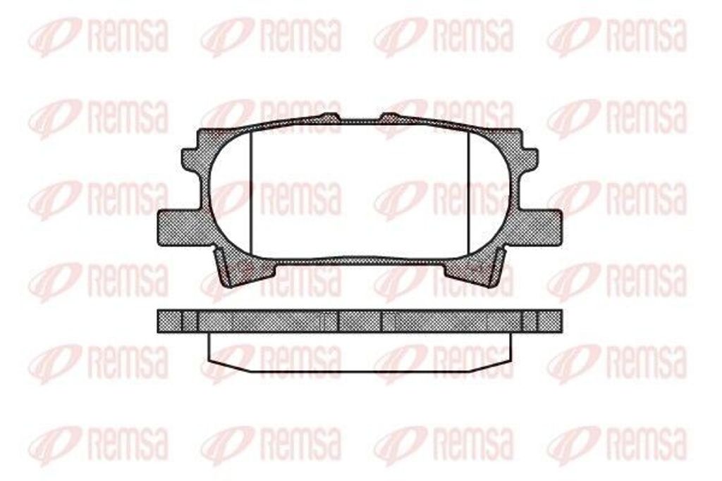 REMSA Bremsbeläge Satz Hinten Bremsklötze für TOYOTA Highlander I (XU20) 1040.00
