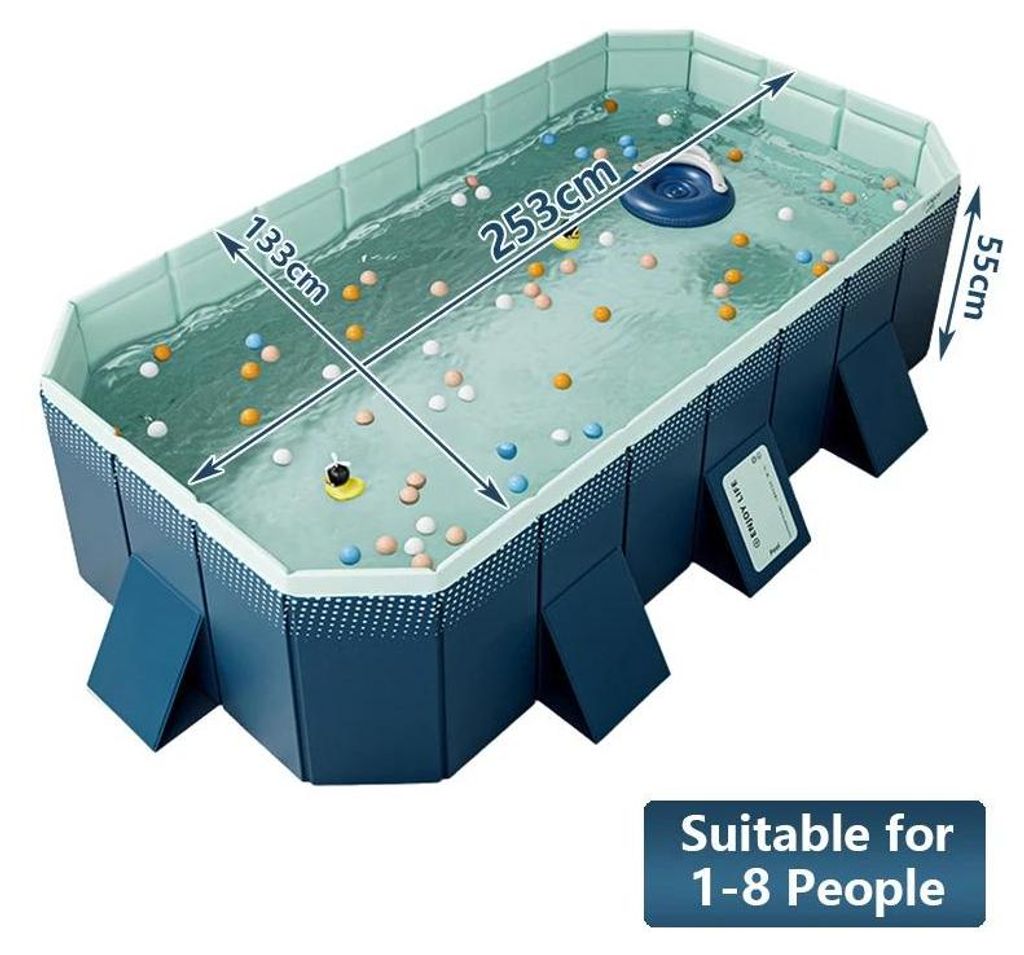 Pool - Faltbares tragbares Schwimmbecken - 2,53 m - Ohne Produktbild 