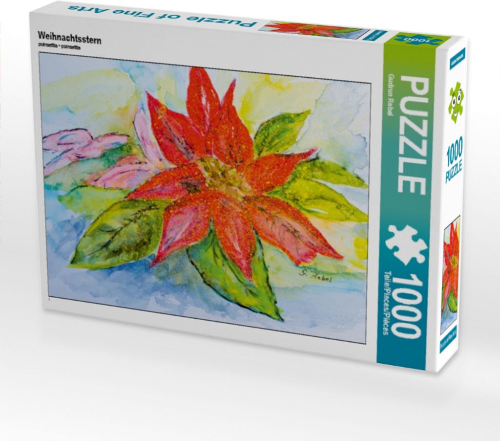 Calvendo Weihnachtsstern 1000 Teile Puzzle quer 640x480mm, Rebel Gudrun; 7455220