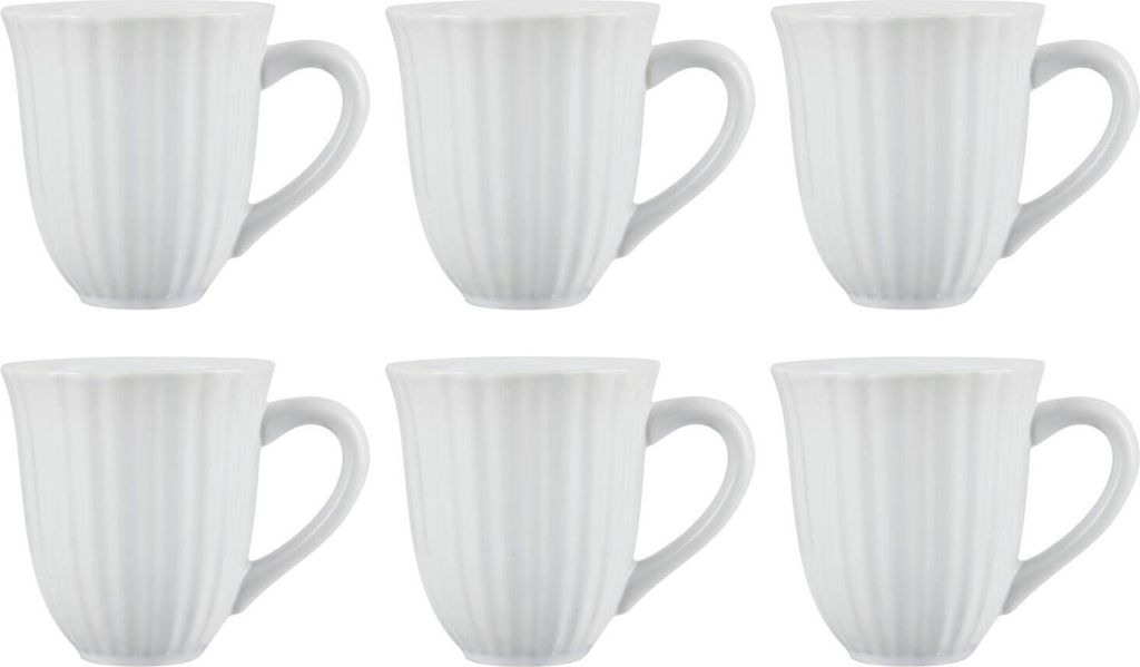 6er SET Becher, Tassen MYNTE Pure White weiß für 300ml Produktbild 