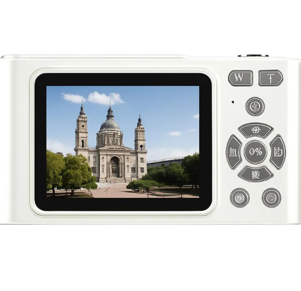 ZELURXX Kids Camera 1080P HD 2.4" IPS 16X Zoom - Fotocamera Bianca - 4