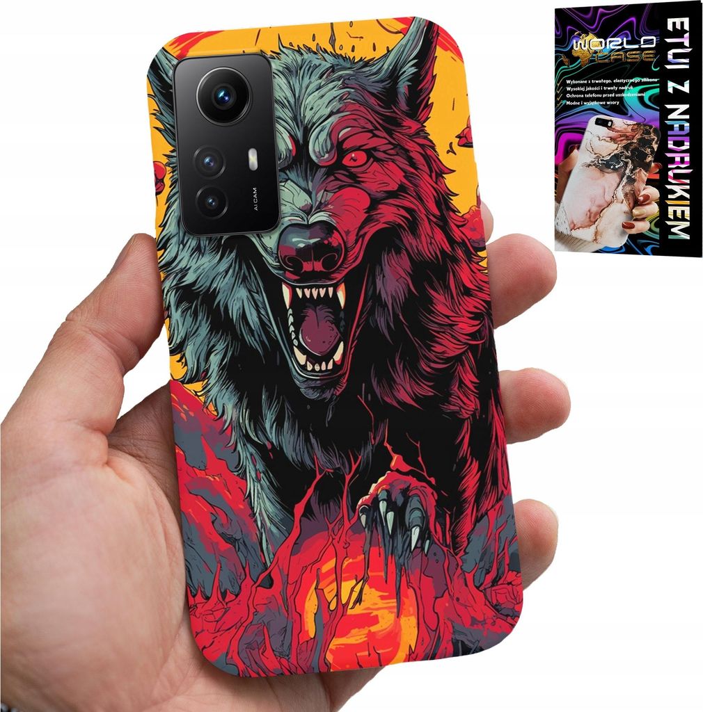 Gehäuse Für Xiaomi Note 12S 4G - Wolf Wolf Pack Super Designs Case + Glass