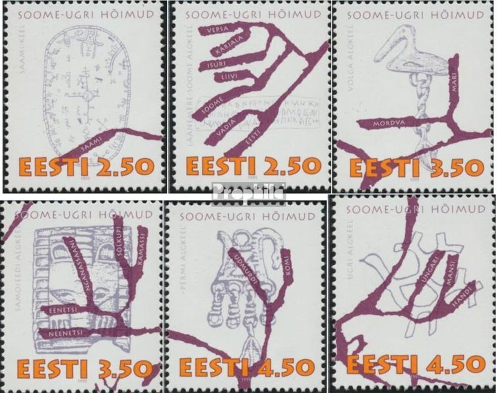 Briefmarken Estland 1995 Mi 260-265 (kompl.Ausg.) postfrisch Funde
