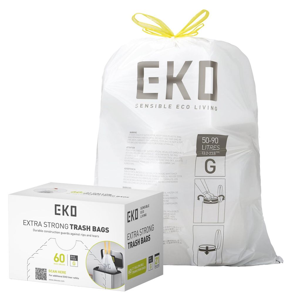 Sacs poubelle EKO résistants à la déchirure, avec cordon de Image du produit 