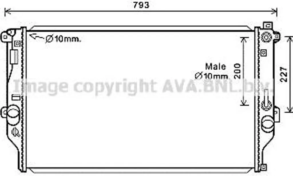 Radiateur moteur AVA TO2715 origine OE 1640026411 pour Toyota RAV4