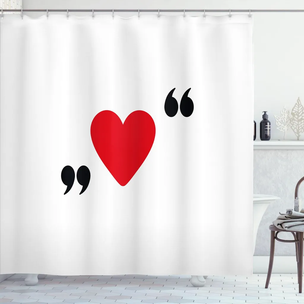 ABAKUHAUS Tenda Doccia San Valentino Cuore Rosso 175x240cm - Shop Online