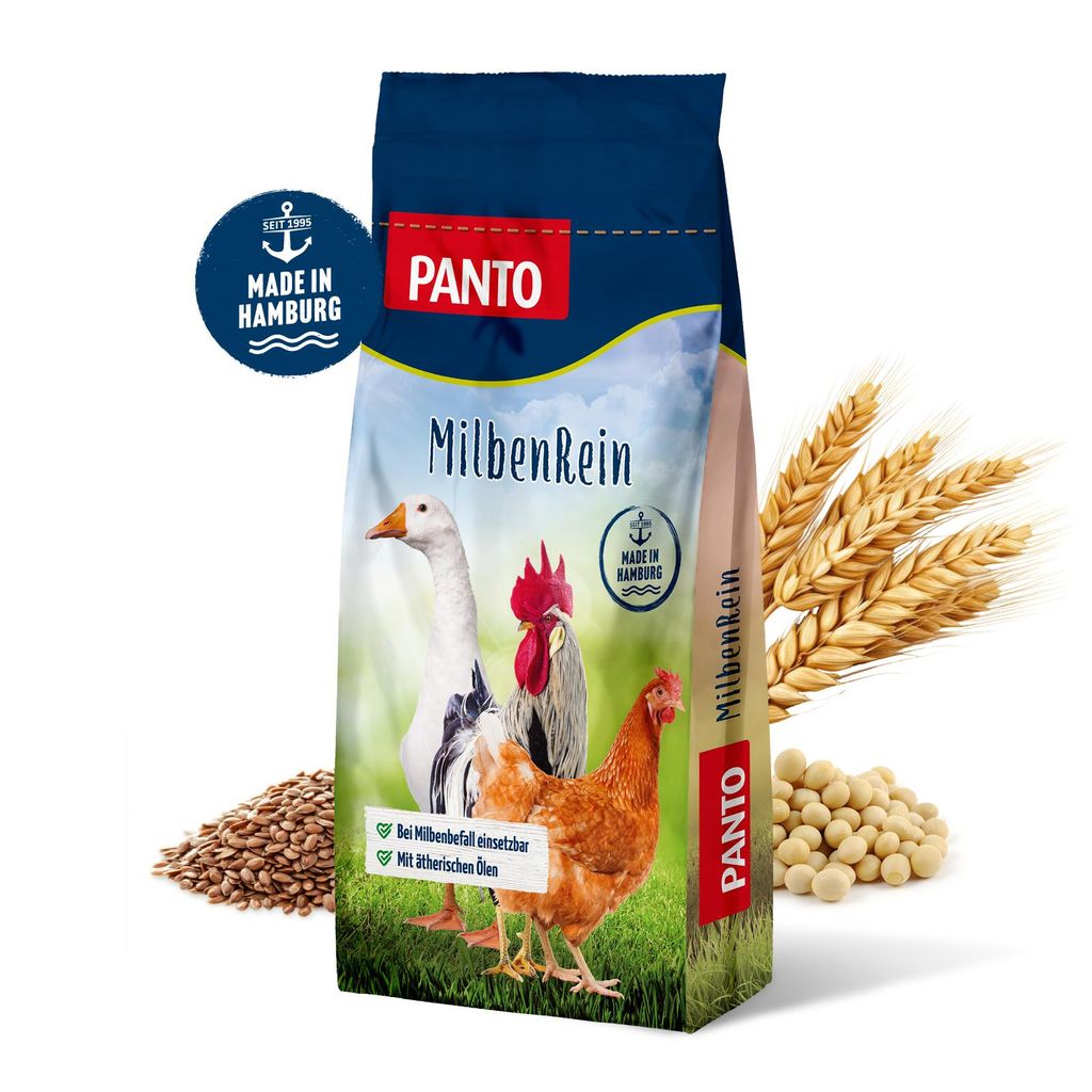 PANTO MilbenRein 3mm 10kg - Geflügelfuttter für natürliche Milbenabwehr