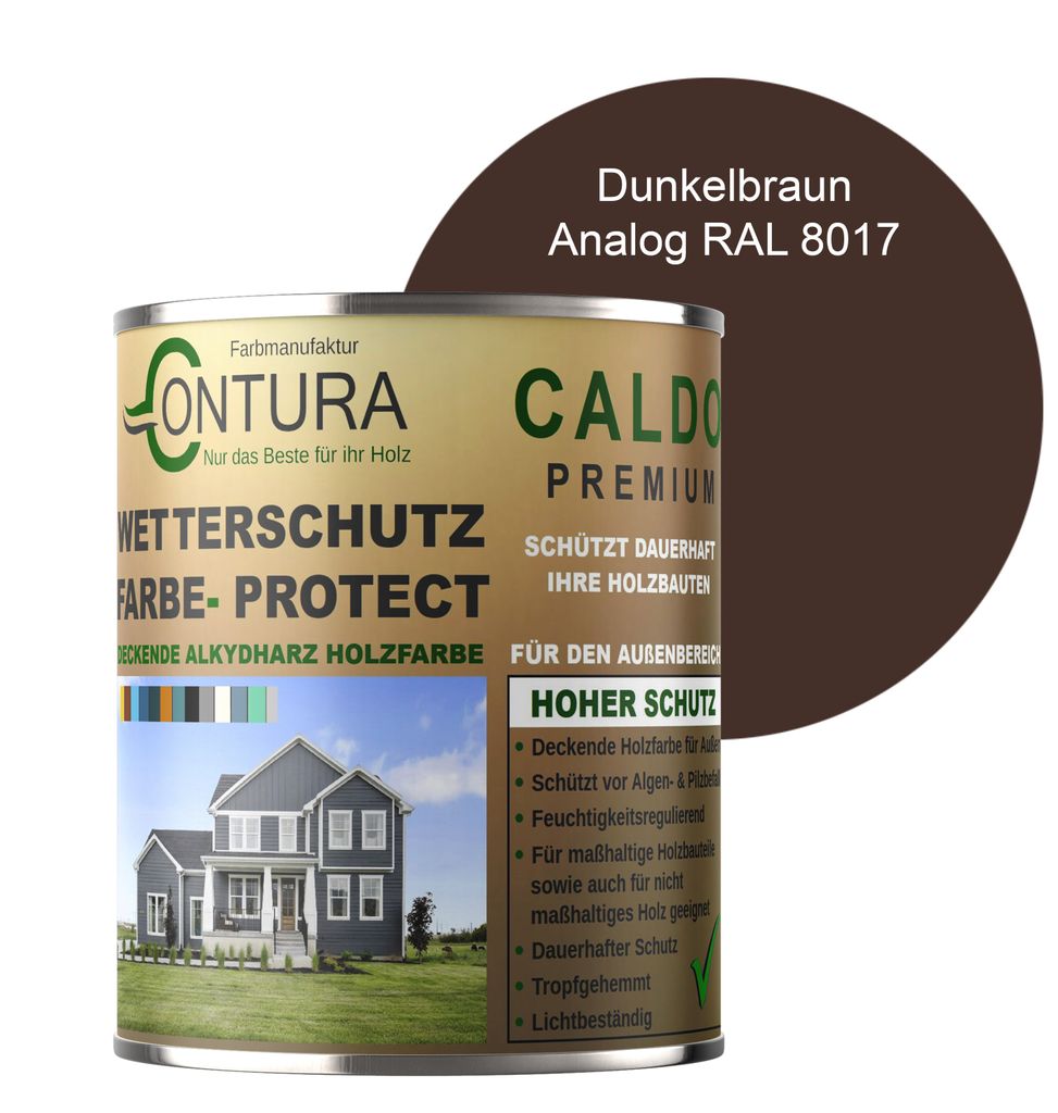 Contura 500ml Wetterschutzfarbe Holz Dauerschutzfarbe Produktbild 