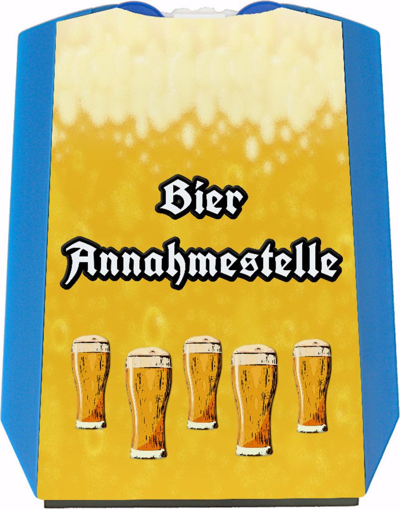 Bier Parkscheibe mit Spruch Bier Annahmestelle mit 2 Einkaufswagenchips