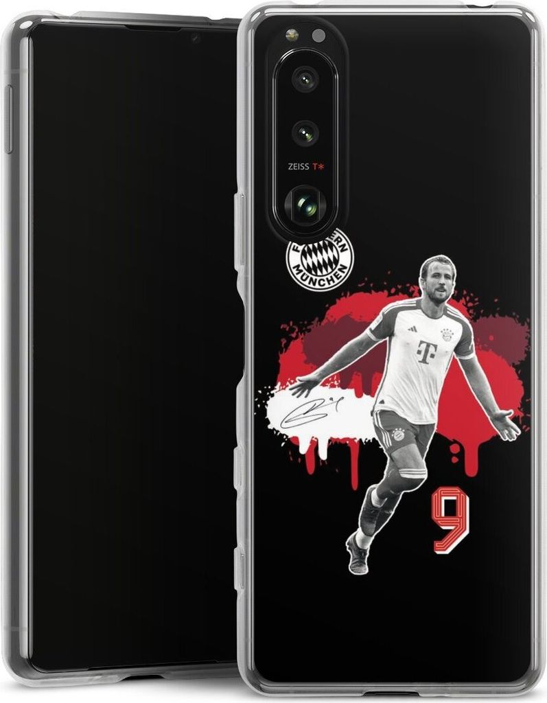 DeinDesign Handyhülle für Sony Xperia 5 III Silikon Hülle Case Smartphone Schutzhülle FC Bayern München Offizielles Lizenzprodukt Harry Kane