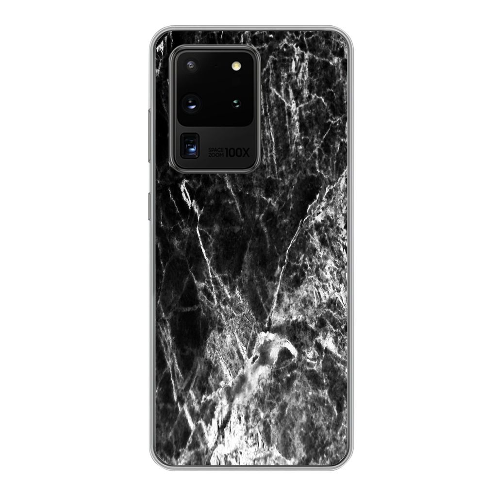 MuchoWow Handyhülle Schutzhülle Hülle für Samsung Galaxy S20 Ultra Marmor - Stein - Luxus Silikon Softcase Handy Hülle - Karteninhaber