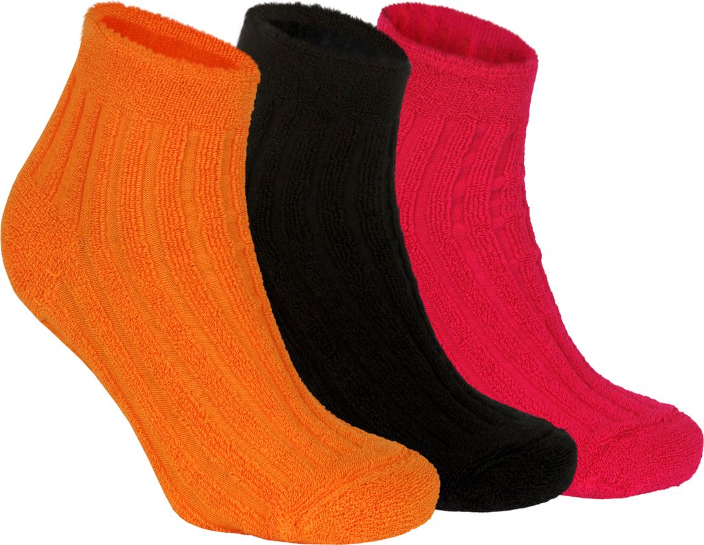 NoblesBox Haussocken, Bettsocken, Kuschelsocken, Damen Warme Socken, Wintersocken, Beutel 3-Paar, 37-40 EU Größe ( Asorti-2 )