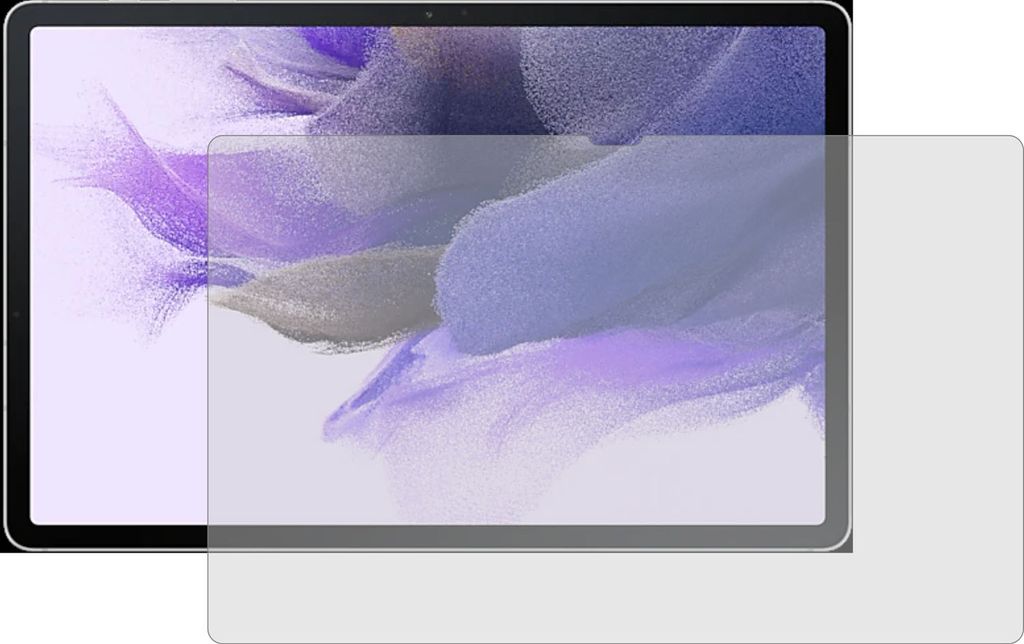 2x kristallklare Displayschutzfolie für Samsung Galaxy Tab S7 FE (im Querformat) Schutzfolie Antibakteriell