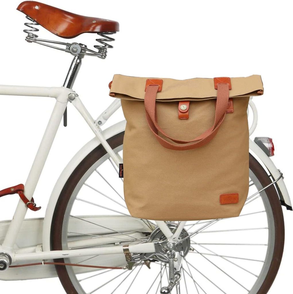 Fahrradtasche für Gepäckträger - Damenshopper - Braun - 42,5 x 33,5 cm