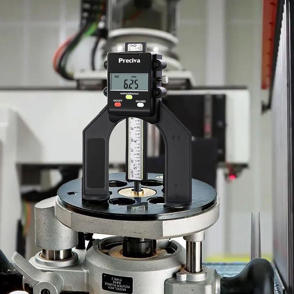 Jauge de mesure digitale avec écran LCD et base magnétique stable