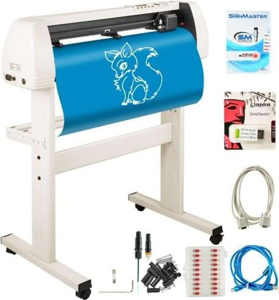 VEVOR Vinylschneider, 870 mm, Vinyl-Schneidemaschine, maximaler Papiereinzug, 86,4 cm, weiß, Vinyl-Plotter-Schneidemaschine, Vinyl-Plotter mit sta...