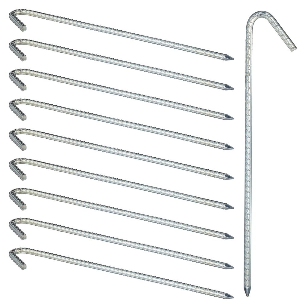 Set da 10 picchetti da terra Relaxdays XL, picchetti da Immagine del prodotto 