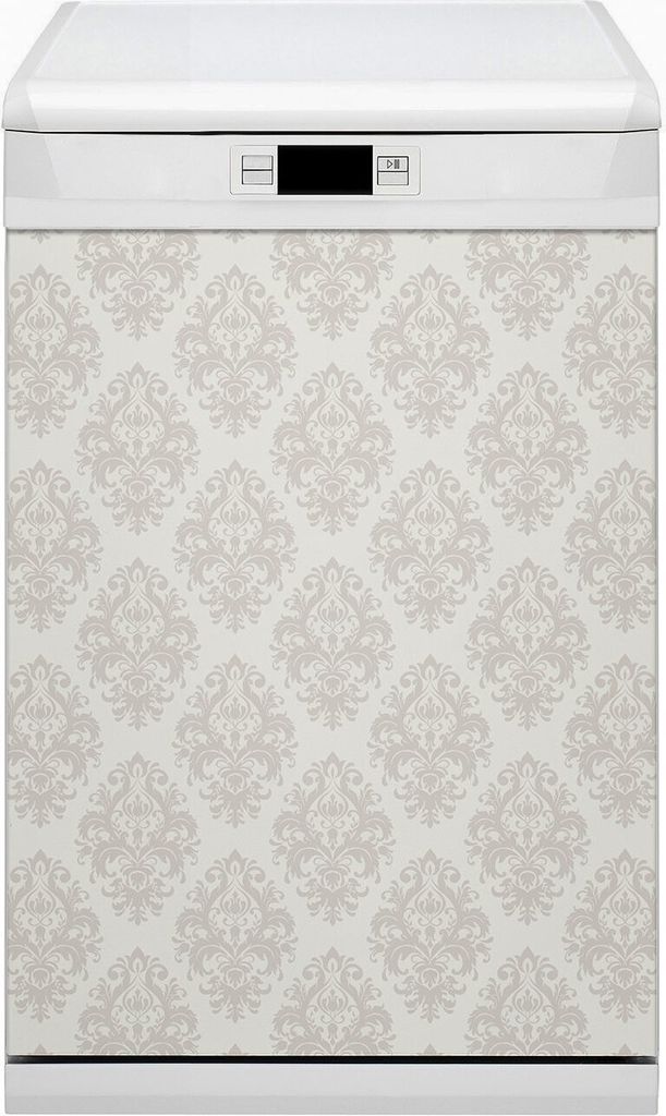 Küche Magnet für Spülmaschine Abwaschbar 45x80 cm Geschirrspüle - Damascen -Muster