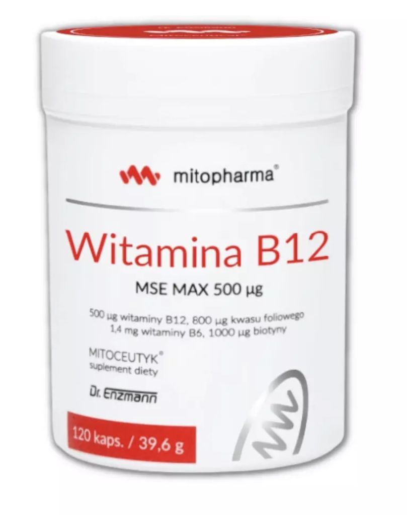 Mito-Pharma Witamina B12 Mse Max 120 Kapsułek Zdjęcie produktu 