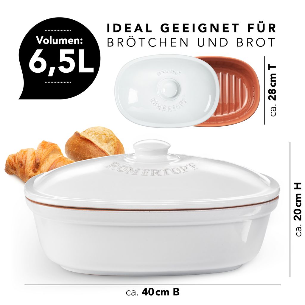 Produktbild von Römertopf Brottopf Oval MAXI 6,5 Liter