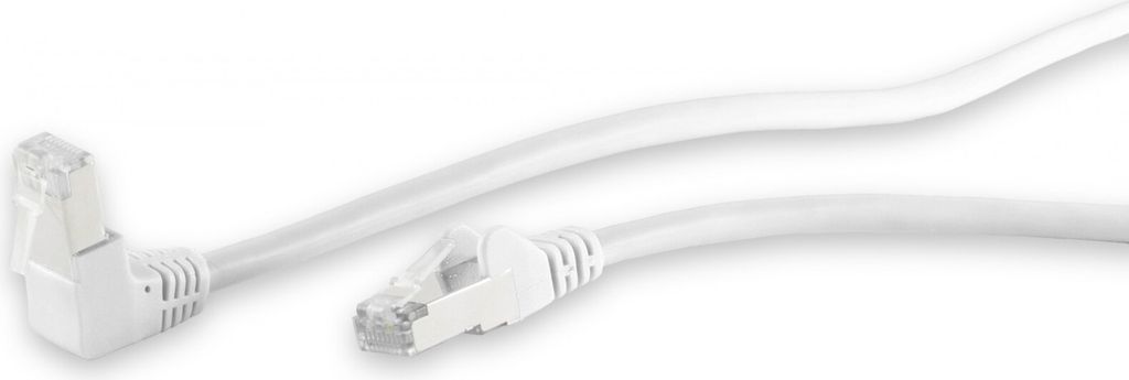S/CONN maximum connectivity Netzwerkkabel-Patchkabel, cat 6, S/FTP, PIMF, Winkel-gerade, weiß, 7,5m (08-64066)