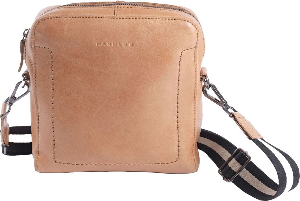 HAROLD'S Leder Umhängetasche Caugio Crossbag Camel hellbraun